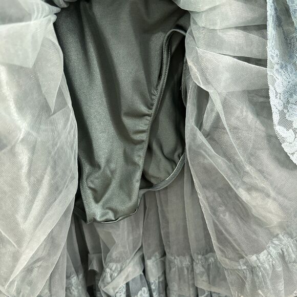 Weissman Dance Costume Fur Elise Character Dress Girls Size XLC Ruffle Teal - Picture 9 of 11